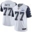 Nike Dallas Cowboys #77 Tyron Smith White Mens Stitched With Established In 1960 Patch NFL Limited Rush Jersey
