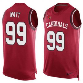 Nike Arizona Cardinals #99 J.J. Watt Red Team Color Mens Stitched NFL Limited Tank Top Jersey