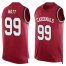 Nike Arizona Cardinals #99 J.J. Watt Red Team Color Mens Stitched NFL Limited Tank Top Jersey