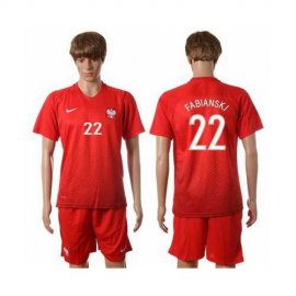 Poland #22 Fabianski Away Soccer Country Jersey