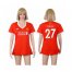 Womens Liverpool #27 Origi Red Home Soccer Club Jersey