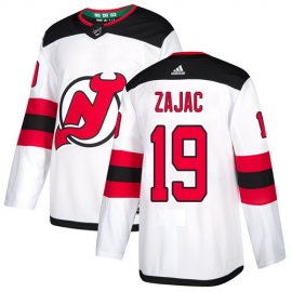 Adidas New Jersey Devils #19 Travis Zajac White Road Authentic Stitched Youth NHL Jersey