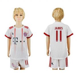 Bayern Munchen #11 James SEC Away Kid Soccer Club Jersey