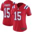 Nike New England Patriots #15 NKeal Harry Red Alternate Womens Stitched NFL Vapor Untouchable Limited Jersey