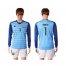 Argentina #1 Romero Blue Goalkeeper Long Sleeves Soccer Country Jersey