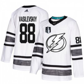 Adidas Tampa Bay Lightning #88 Andrei Vasilevskiy White Authentic 2022 Stanley Cup Final Patch All-Star Stitched NHL Jersey Mens