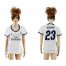 Womens Real Madrid #23 Beckham Home Soccer Club Jersey