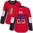 Adidas Ottawa Senators #25 Chris Neil Red Home Authentic USA Flag Womens Stitched NHL Jersey