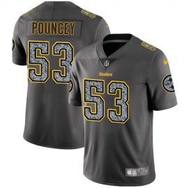 Nike Pittsburgh Steelers #53 Maurkice Pouncey Gray Static Mens Stitched NFL Vapor Untouchable Limited Jersey