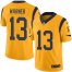 Nike Los Angeles Rams #13 Kurt Warner Gold Mens Stitched NFL Limited Rush Jersey
