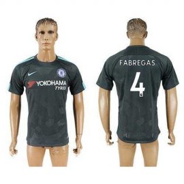 Chelsea #4 Fabregas Black Soccer Club Jersey