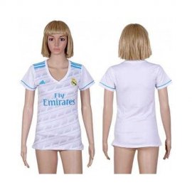 Womens Real Madrid Blank Home Soccer Club Jersey