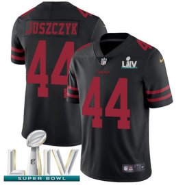Nike San Francisco 49ers #44 Kyle Juszczyk Black Super Bowl LIV 2020 Alternate Mens Stitched NFL Vapor Untouchable Limited Jersey