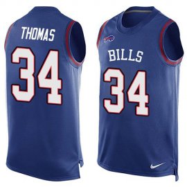 Nike Buffalo Bills #34 Thurman Thomas Royal Blue Team Color Mens Stitched NFL Limited Tank Top Jersey