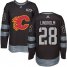 Adidas Calgary Flames #28 Elias Lindholm Black 1917-2017 100th Anniversary Stitched NHL Jersey