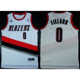 Portland Trail Blazers 0 Damian Lillard White Revolution 30 Swingman NBA Jersey Cheap