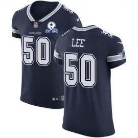 Nike Dallas Cowboys #50 Sean Lee Navy Blue Team Color Mens Stitched With Established In 1960 Patch NFL Vapor Untouchable Elite Jersey