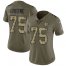 Nike Pittsburgh Steelers #75 Joe Greene Olive/Camo Womens Stitched NFL Limited 2017 Salute to Service Jersey