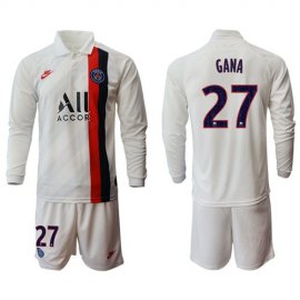 Paris Saint-Germain #27 Gana Away Long Sleeves Soccer Club Jersey