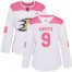 Adidas Anaheim Ducks #9 Paul Kariya White/Pink Authentic Fashion Womens Stitched NHL Jersey