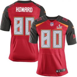 Nike Tampa Bay Buccaneers #80 O. J. Howard Red Team Color Mens Super Bowl LV Bound Stitched NFL Vapor Untouchable Elite Jersey