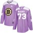 Adidas Boston Bruins #73 Charlie McAvoy Purple Authentic Fights Cancer Stitched NHL Jersey