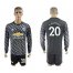 Manchester United #20 S.Romero Black Long Sleeves Soccer Club Jersey