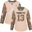 Adidas Tampa Bay Lightning #13 Cedric Paquette Camo Authentic 2017 Veterans Day Womens Stitched NHL Jersey