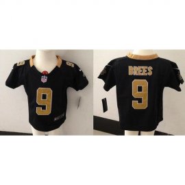 Toddler Nike New Orleans Saints #9 Drew Brees Black Team Color Stitched NFL Elite Jersey