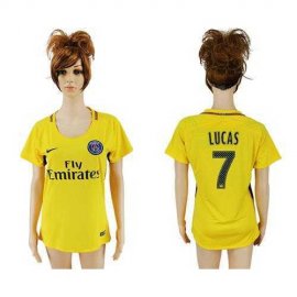 Womens Paris Saint-Germain #7 Lucas Away Soccer Club Jersey