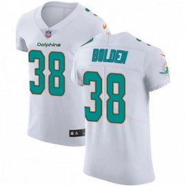 Nike Miami Dolphins #38 Brandon Bolden White Mens Stitched NFL Vapor Untouchable Elite Jersey