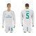 Real Madrid #5 Zidane White Home Long Sleeve Soccer Club Jersey
