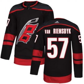 Adidas Carolina Hurricanes #57 Trevor Van Riemsdyk Black Alternate Authentic Stitched NHL Jersey
