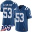 Nike Indianapolis Colts #53 Darius Leonard Royal Blue Mens Stitched NFL Limited Rush 100th Season Jersey