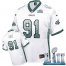 Nike Philadelphia Eagles #91 Fletcher Cox White Super Bowl LII Mens Stitched NFL Elite Drift Fashion Jersey