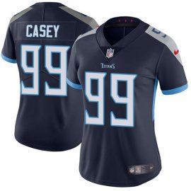 Nike Tennessee Titans #99 Jurrell Casey Navy Blue Team Color Womens Stitched NFL Vapor Untouchable Limited Jersey