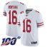 Nike San Francisco 49ers #16 Joe Montana White Mens Stitched NFL 100th Season Vapor Limited Jersey