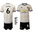 Manchester United #6 Pogba Away Kid Soccer Club Jersey