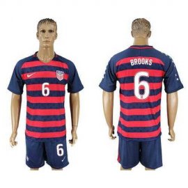 USA #6 Brooks Away Soccer Country Jersey