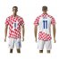 Croatia #11 Srna Home Soccer Country Jersey