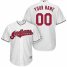 Cleveland Indians Majestic Cool Base Custom Jersey White