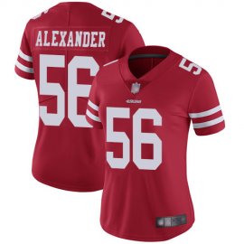 Nike San Francisco 49ers #56 Kwon Alexander Red Team Color Womens Stitched NFL Vapor Untouchable Limited Jersey