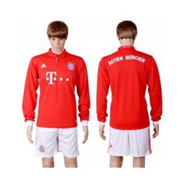 Bayern Munchen Blank Home Long Sleeves Soccer Club Jersey