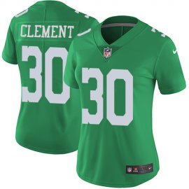 Nike Philadelphia Eagles #30 Corey Clement Green Womens Stitched NFL Limited Rush Jersey