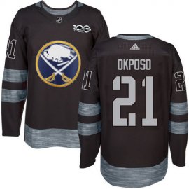 Adidas Buffalo Sabres #21 Kyle Okposo Black 1917-2017 100th Anniversary Stitched NHL Jersey