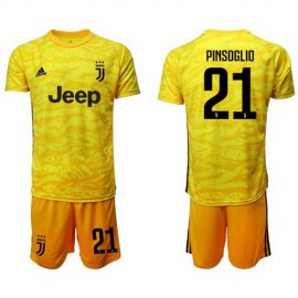 Juventus #21 Pinsoglio Yellow Goalkeeper Soccer Club Jersey