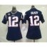 Nike New England Patriots #12 Tom Brady Navy Blue Team Color With C Patch Womens Stitched NFL Elite Jersey