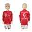 Bayern Munchen #9 Lewandowski Home Long Sleeves Kid Soccer Club Jersey