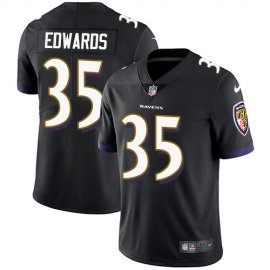 Nike Baltimore Ravens #35 Gus Edwards Black Alternate Mens Stitched NFL Vapor Untouchable Limited Jersey