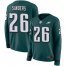 Nike Philadelphia Eagles #26 Miles Sanders Midnight Green Team Color Womens Stitched NFL Limited Therma Long Sleeve Jersey